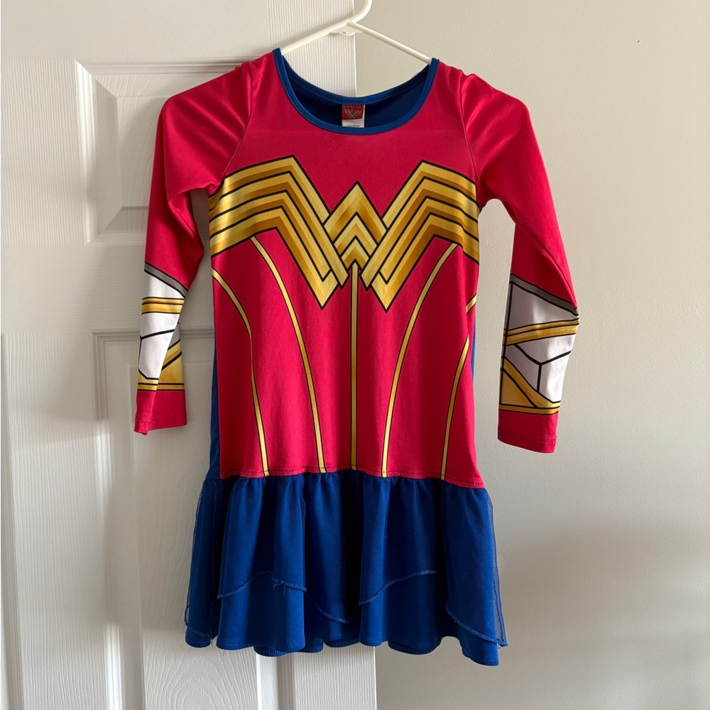 Kids Superhero Costume Dress - Red and Blue- Wonder Woman